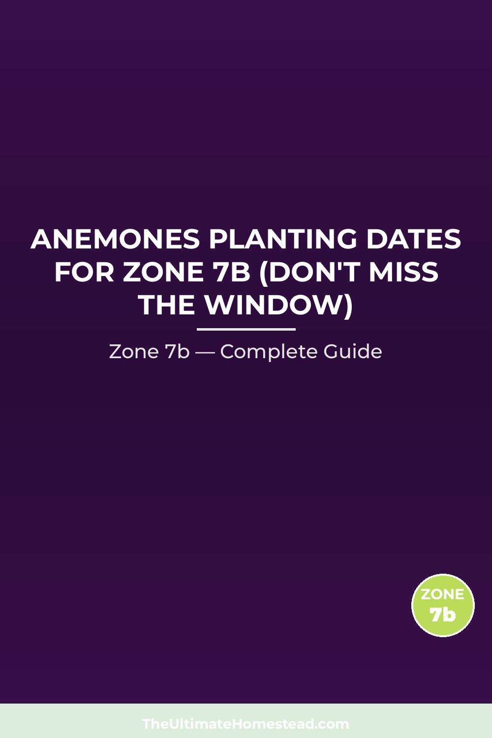 When to Plant Anemones in Zone 7b