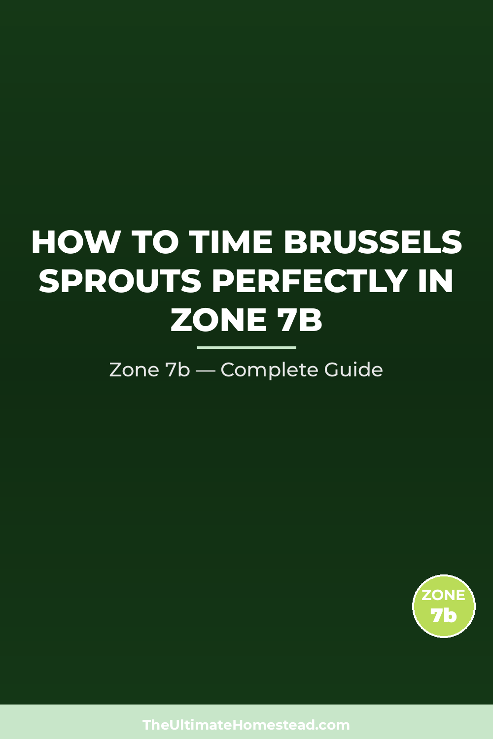 When to Plant Brussels Sprouts in Zone 7b