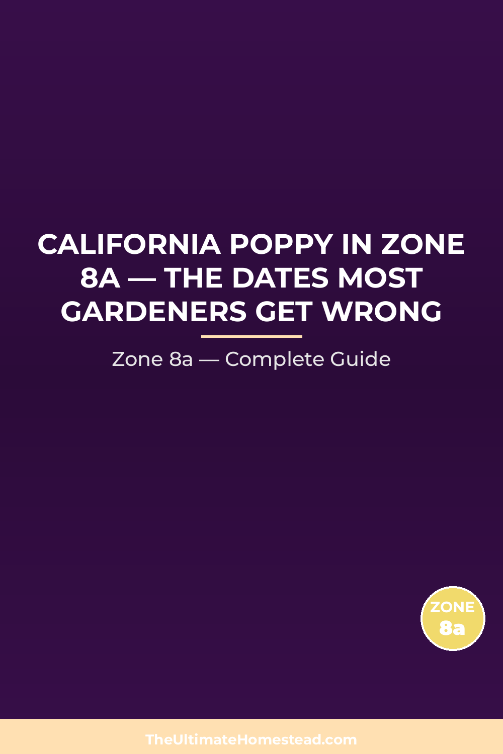 When to Plant California Poppy in Zone 8a