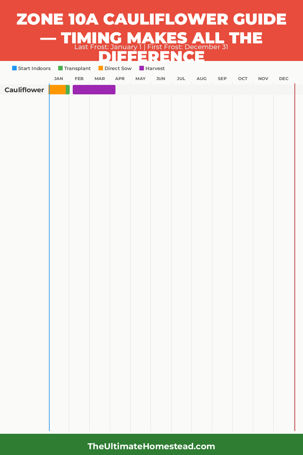 When to Plant Cauliflower in Zone 10a