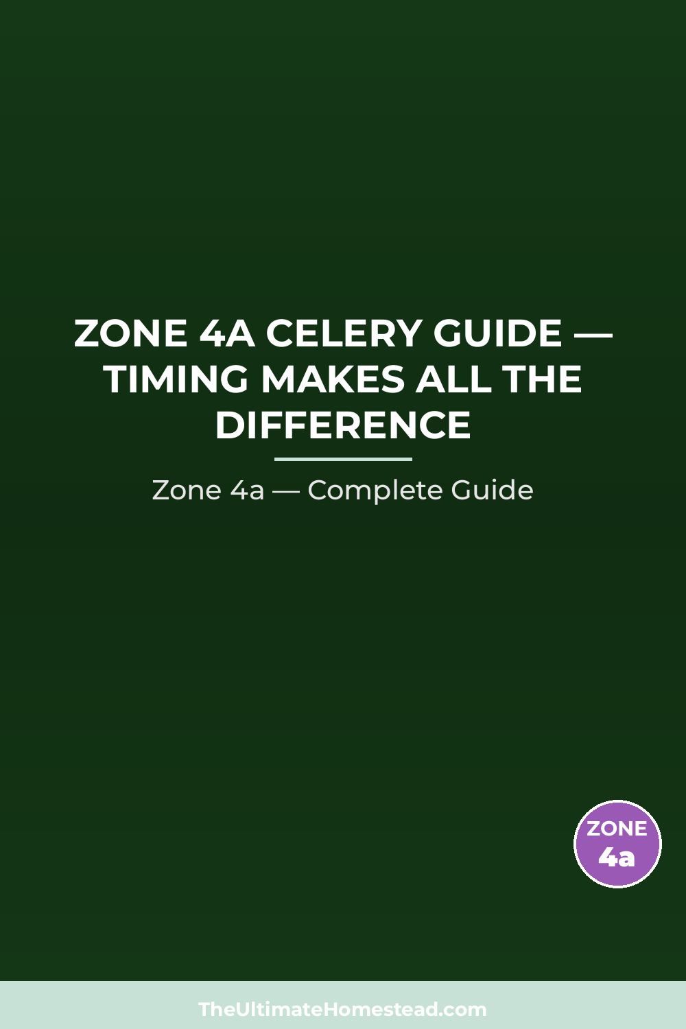 When to Plant Celery in Zone 4a