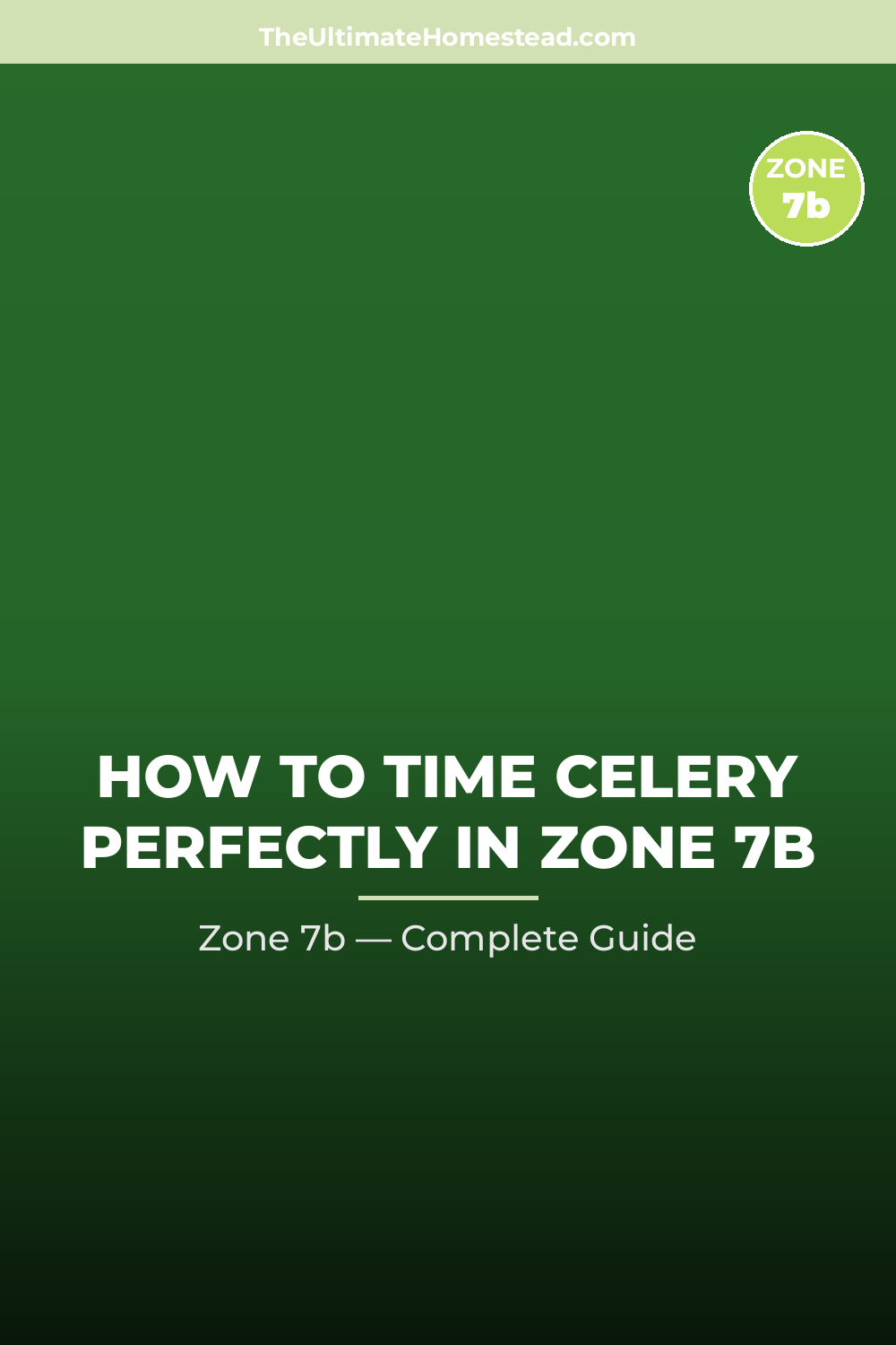 When to Plant Celery in Zone 7b