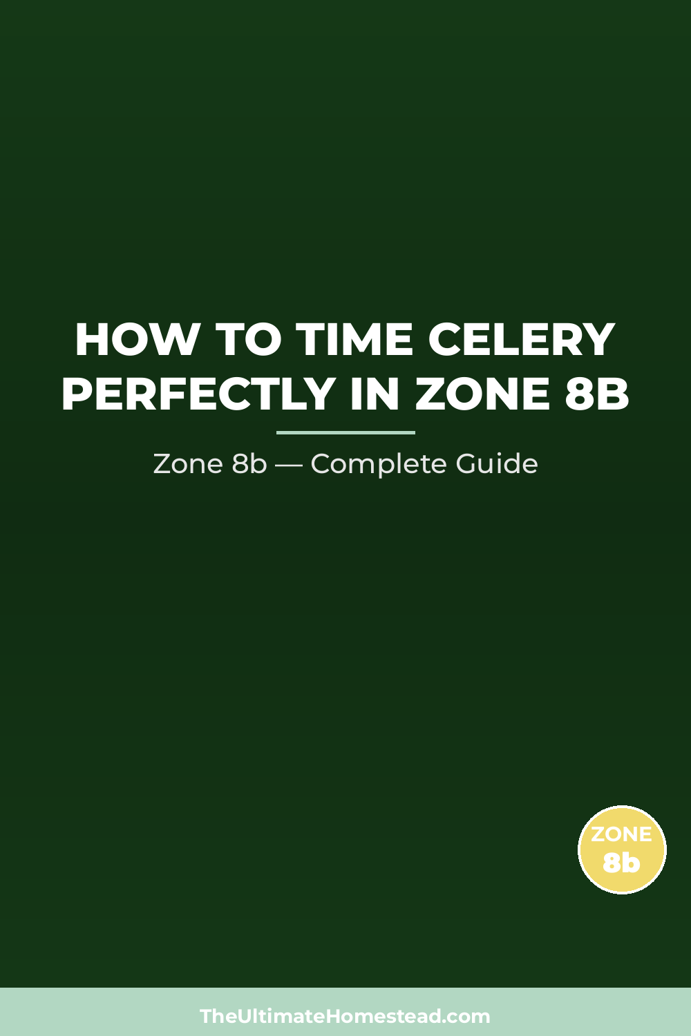 When to Plant Celery in Zone 8b