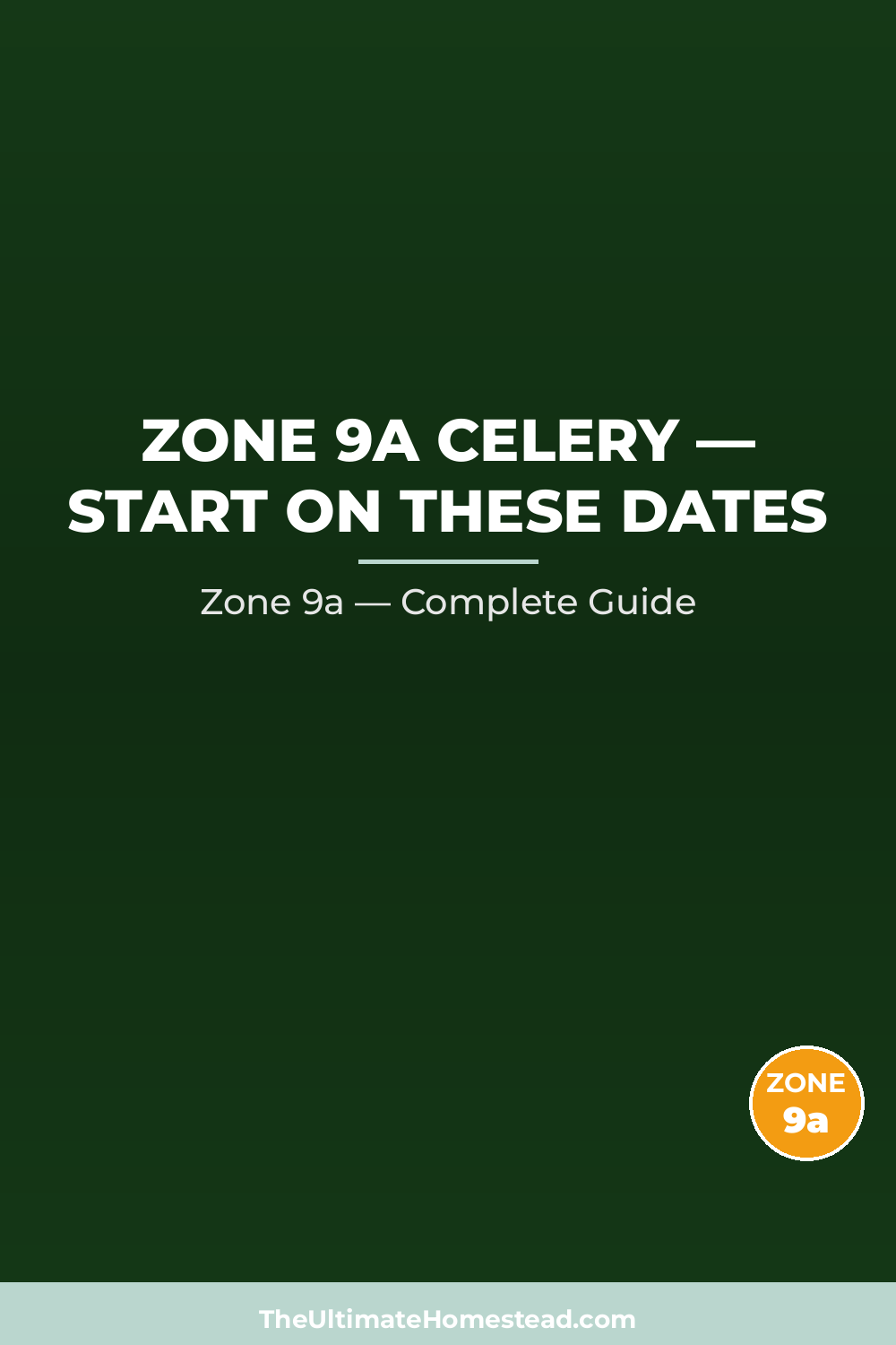 When to Plant Celery in Zone 9a