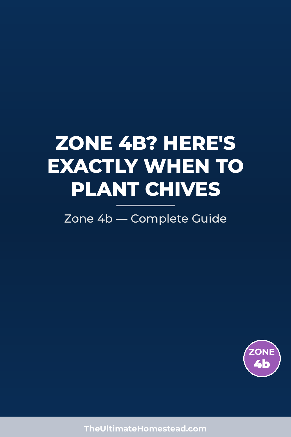 When to Plant Chives in Zone 4b