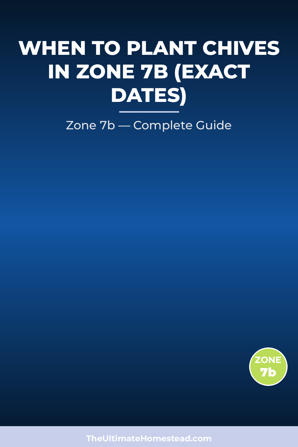 When to Plant Chives in Zone 7b