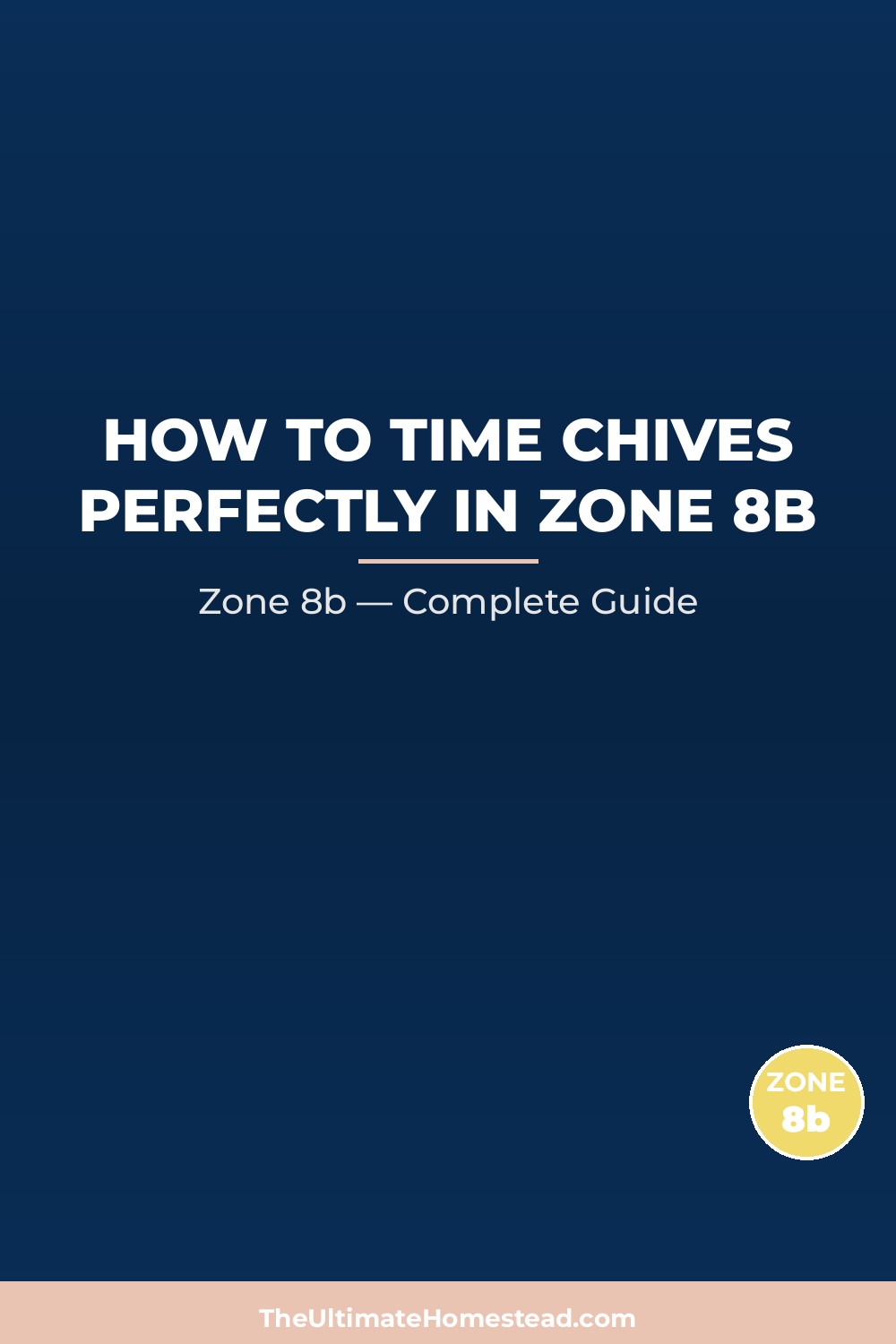 When to Plant Chives in Zone 8b
