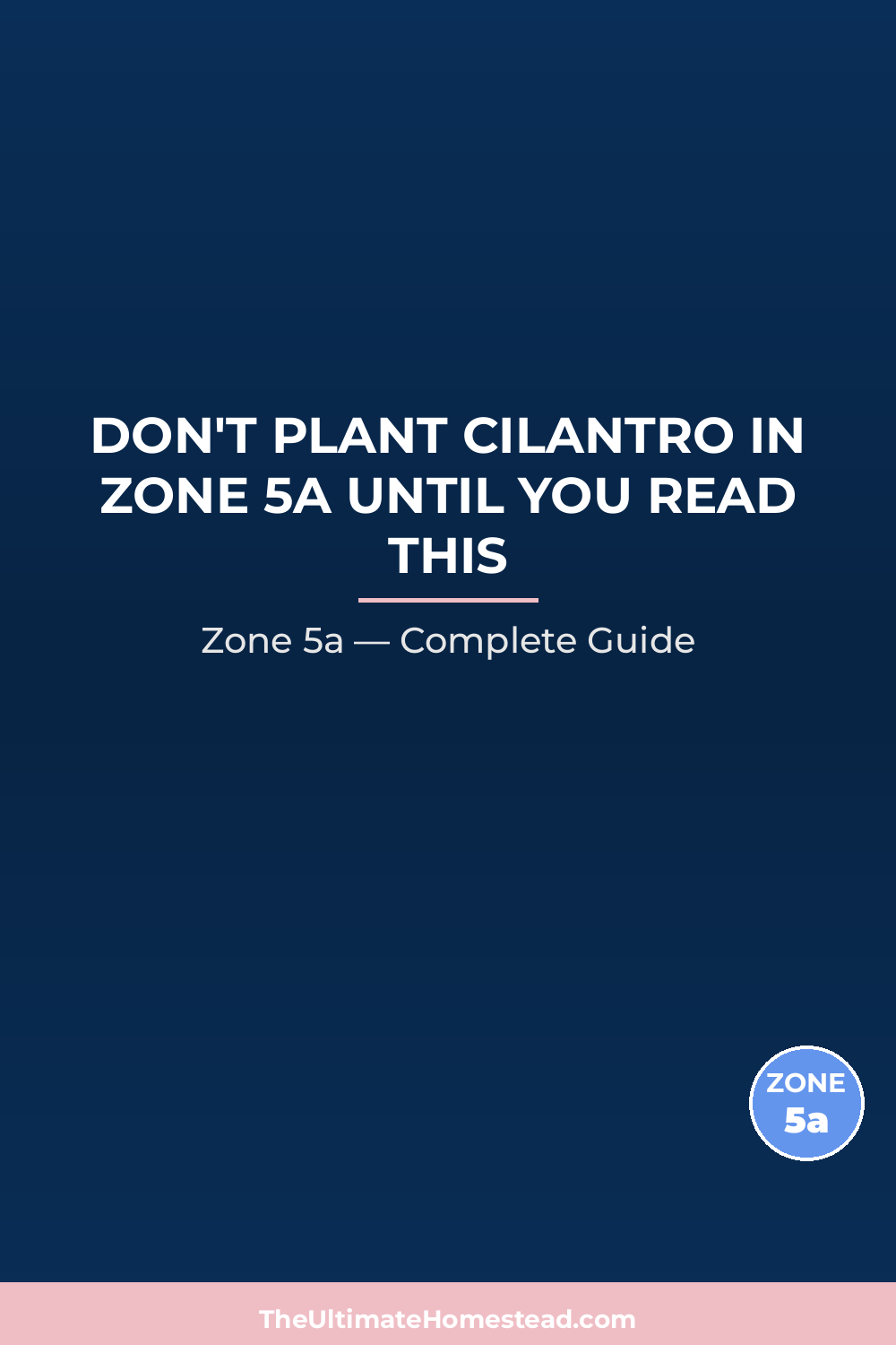 When to Plant Cilantro in Zone 5a