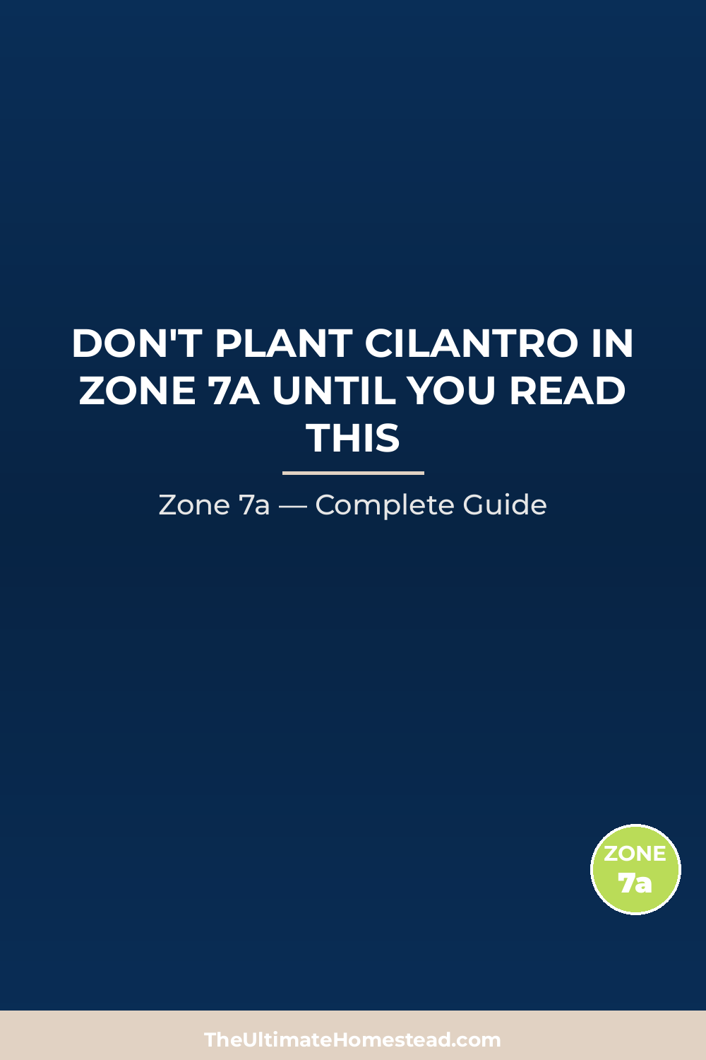 When to Plant Cilantro in Zone 7a