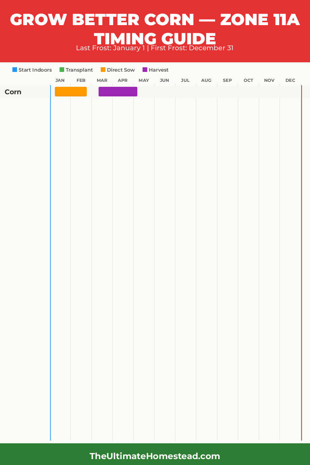 When to Plant Corn in Zone 11a