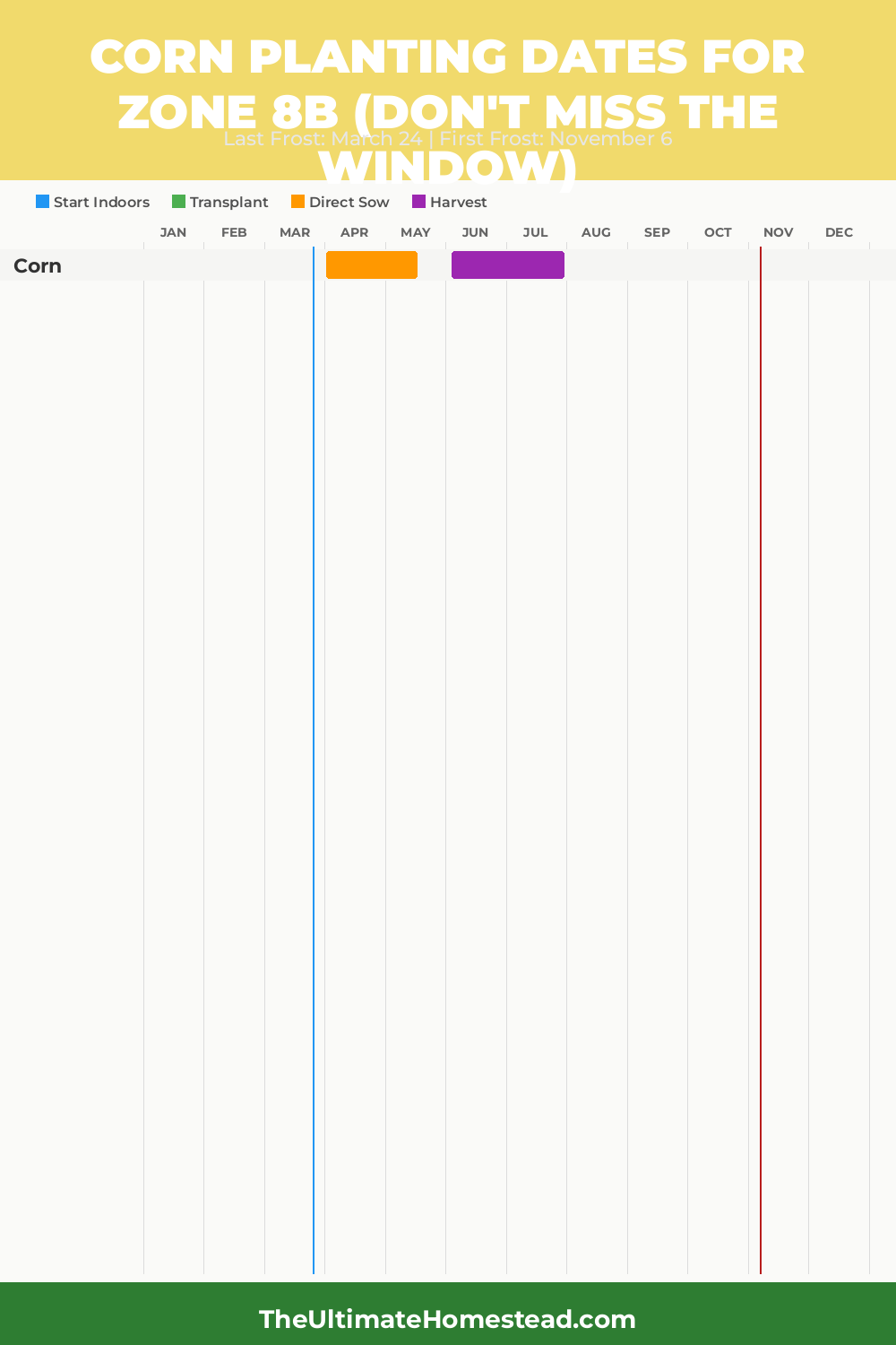 When to Plant Corn in Zone 8b