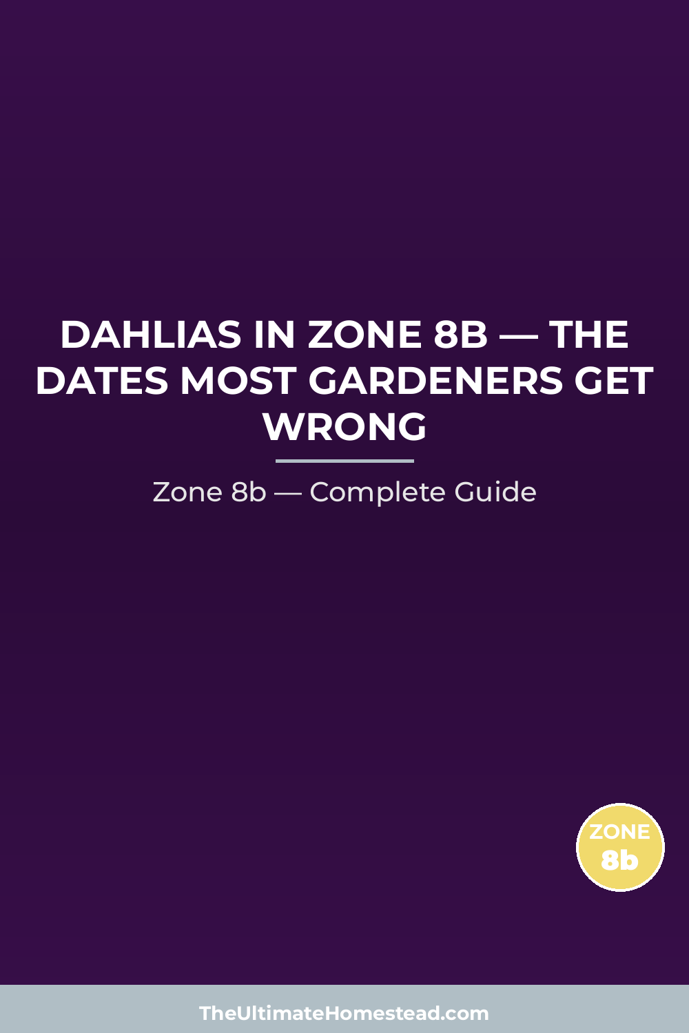 When to Plant Dahlias in Zone 8b