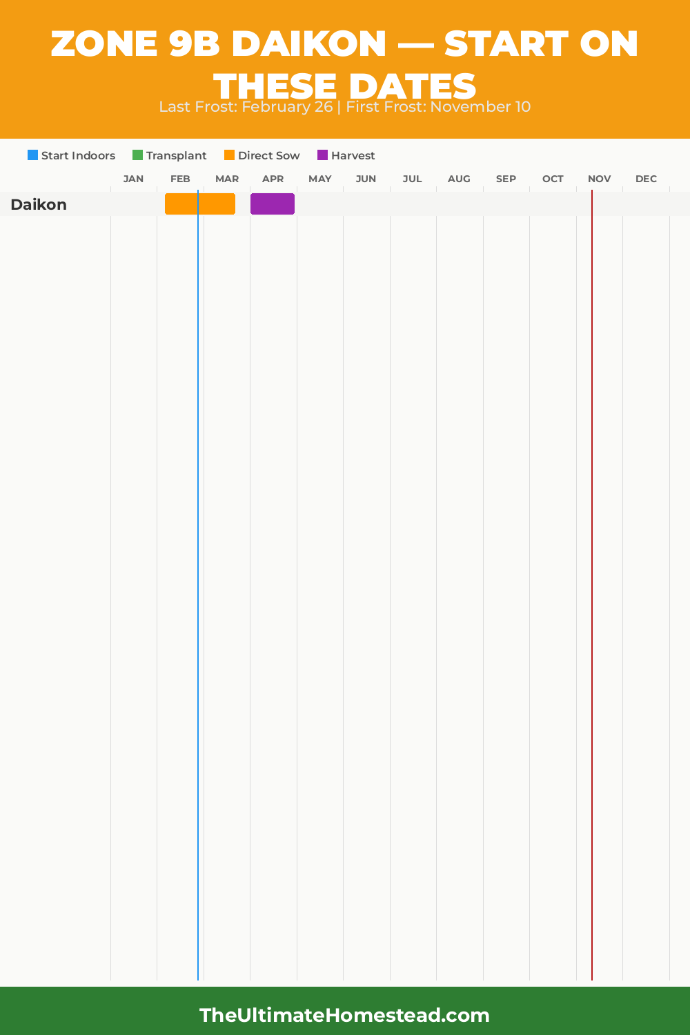 When to Plant Daikon in Zone 9b