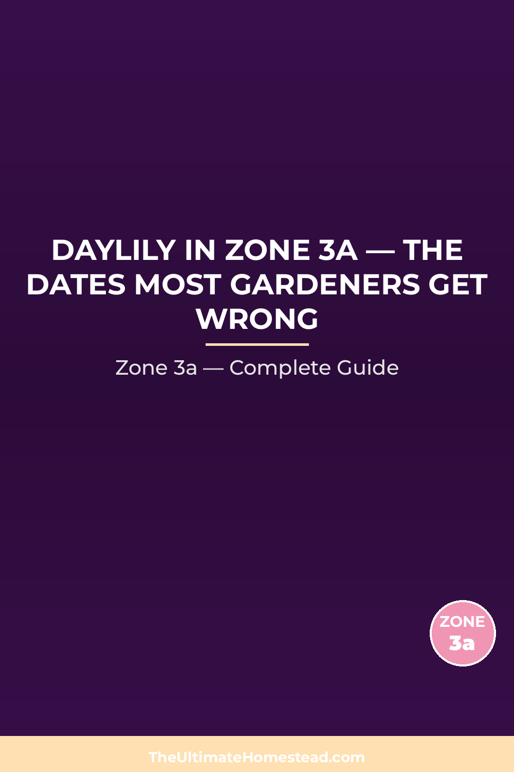 When to Plant Daylily in Zone 3a