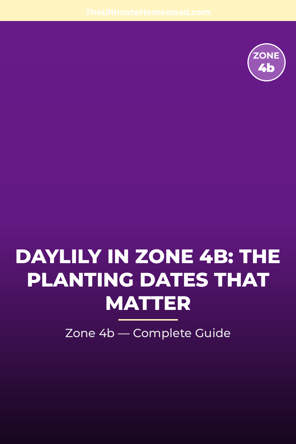 When to Plant Daylily in Zone 4b