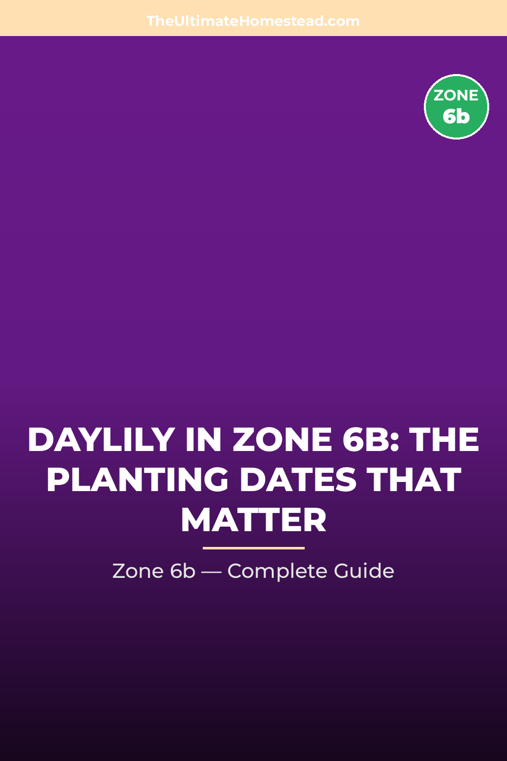 When to Plant Daylily in Zone 6b