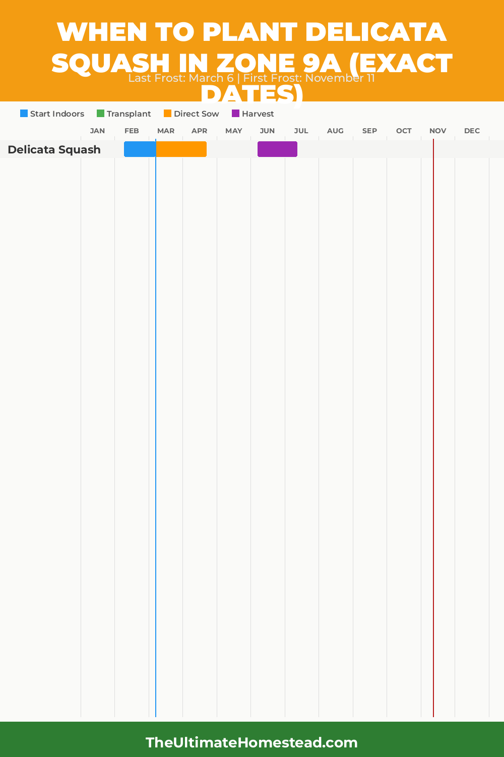 When to Plant Delicata Squash in Zone 9a