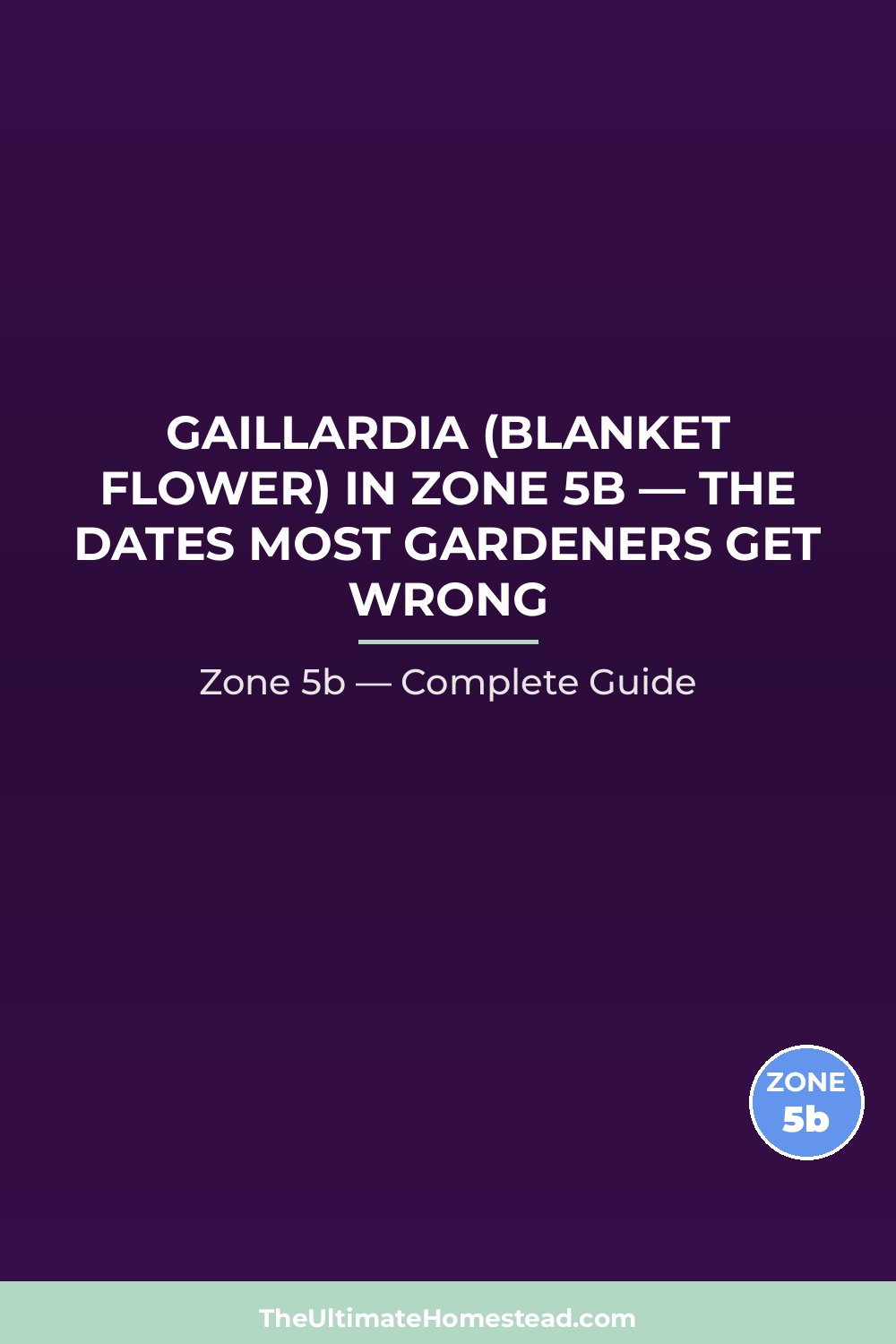 When to Plant Gaillardia (Blanket Flower) in Zone 5b