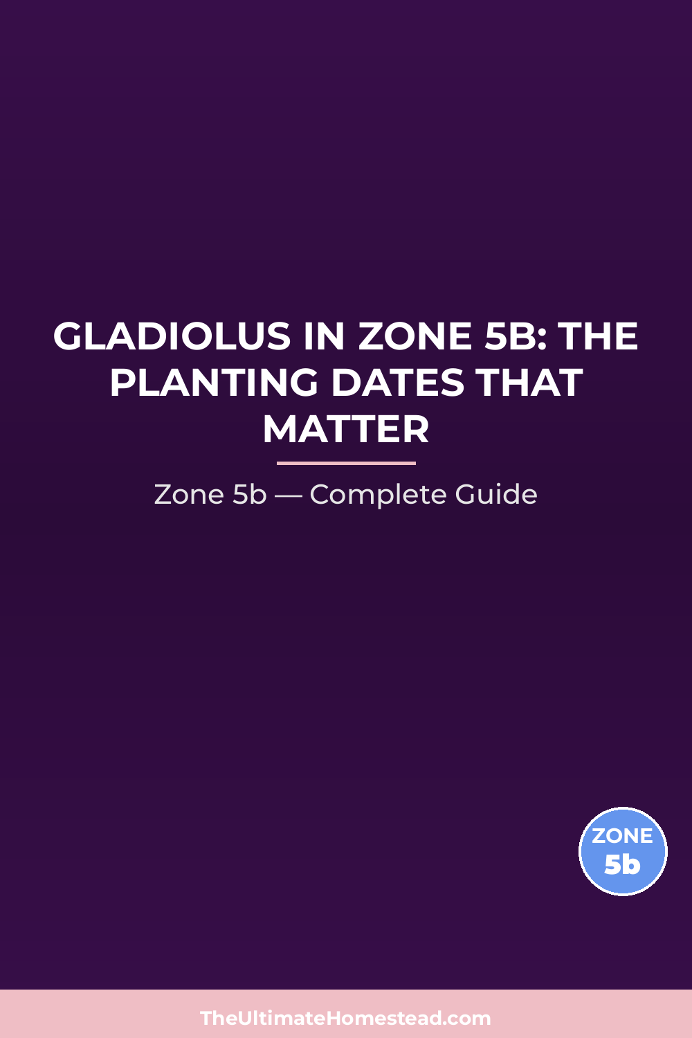 When to Plant Gladiolus in Zone 5b