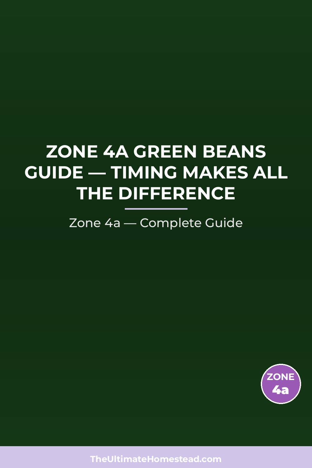 When to Plant Green Beans in Zone 4a