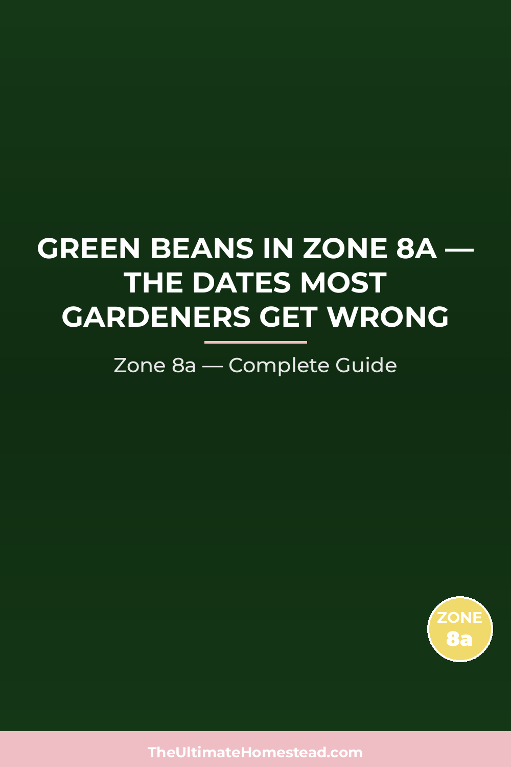 When to Plant Green Beans in Zone 8a
