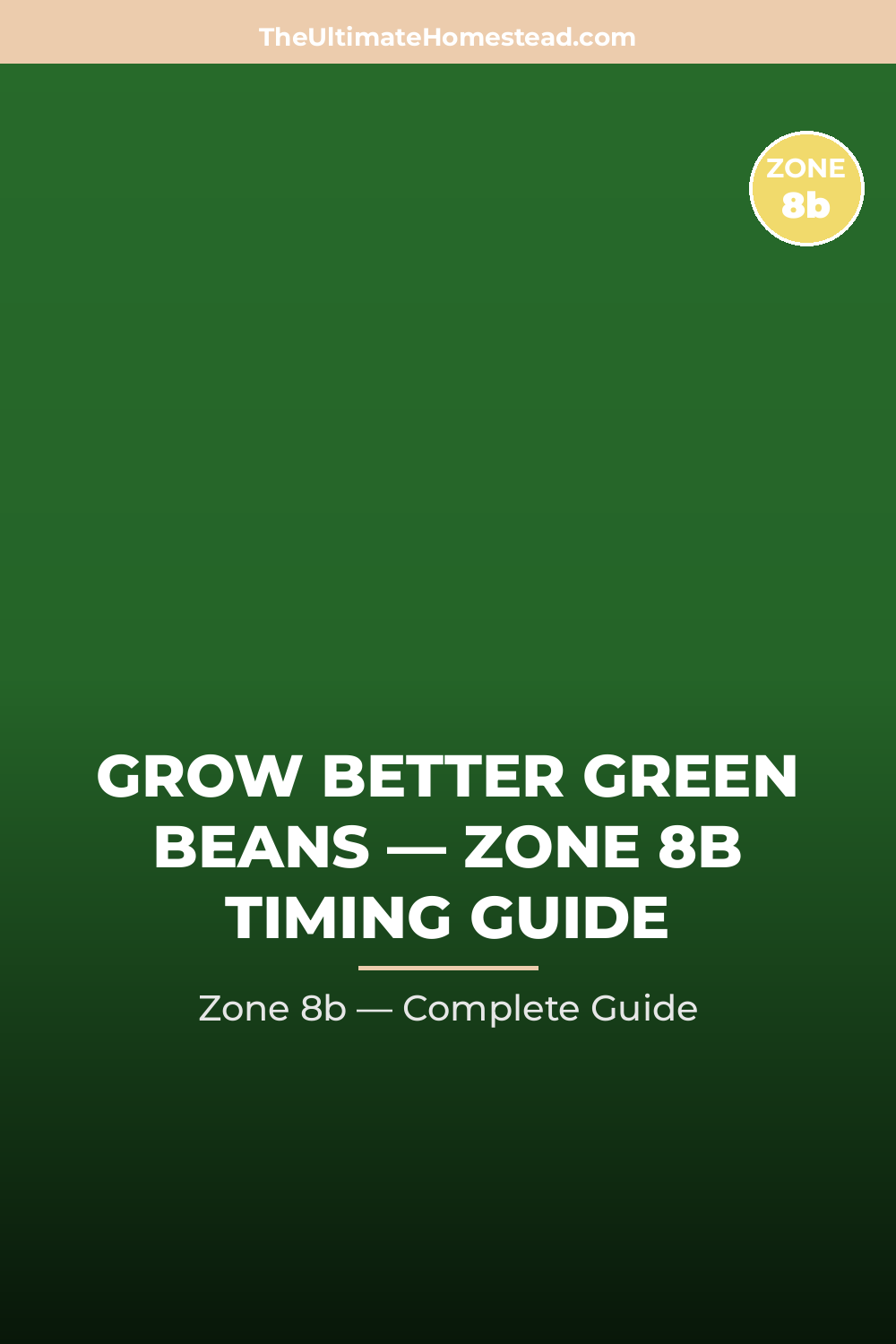 When to Plant Green Beans in Zone 8b