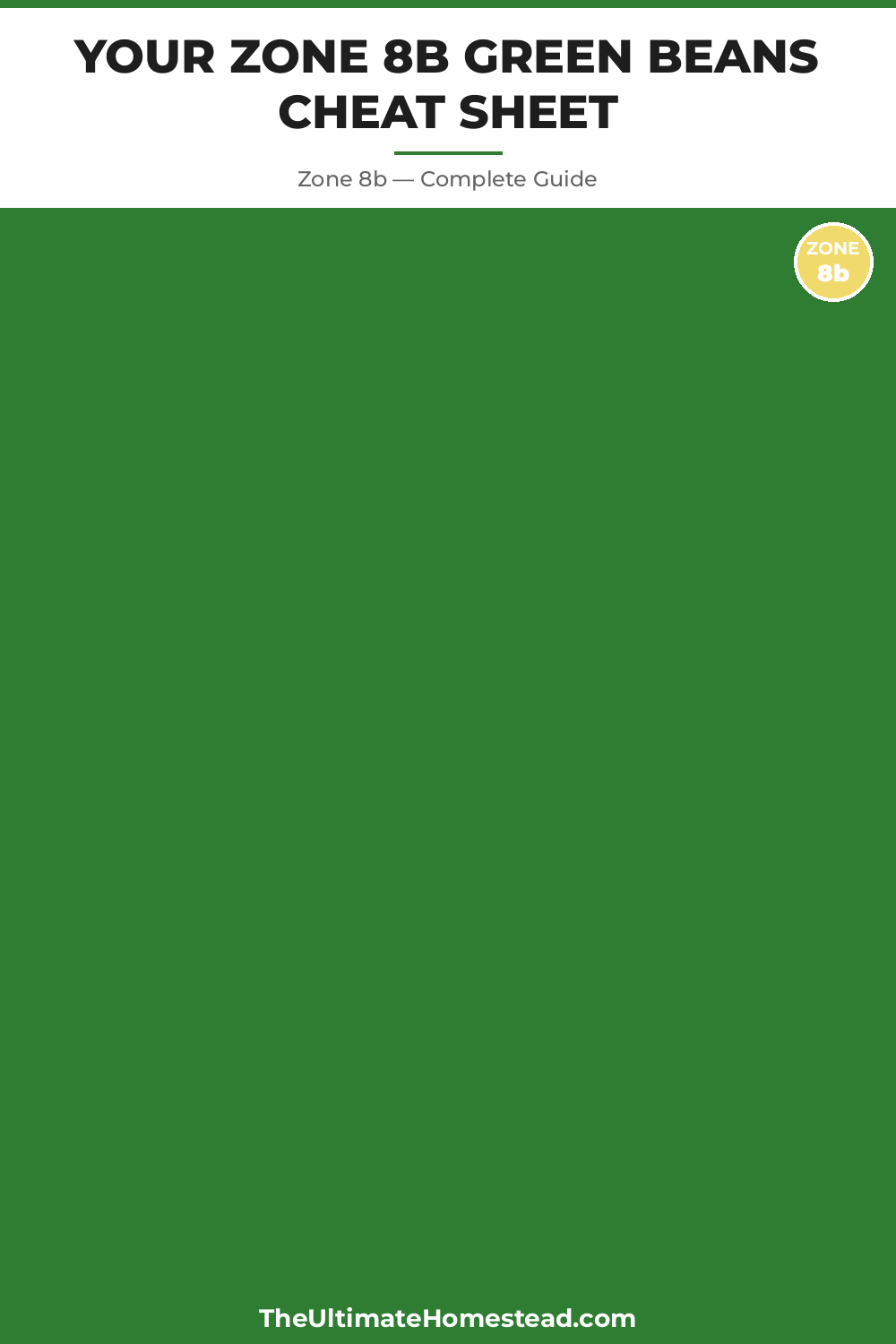 When to Plant Green Beans in Zone 8b