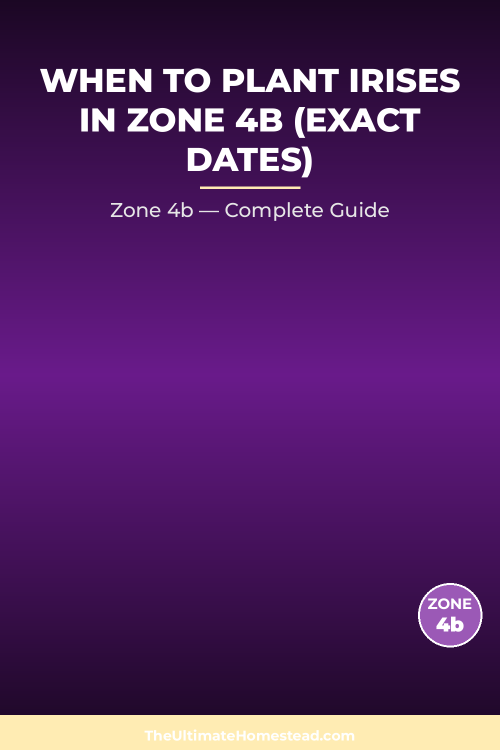 When to Plant Irises in Zone 4b