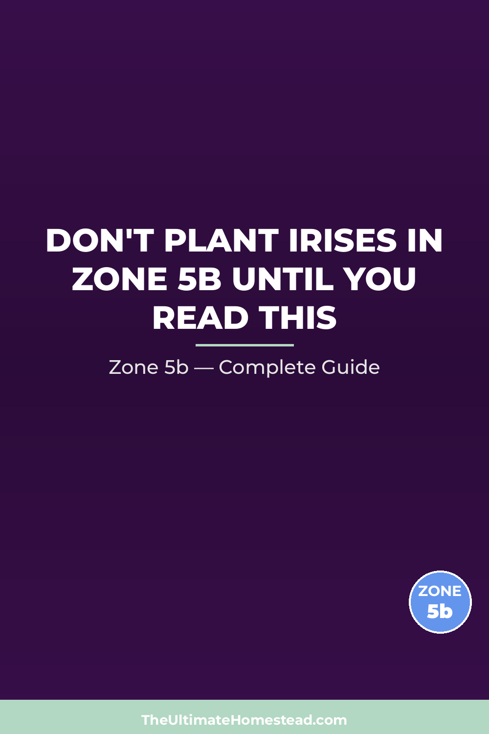 When to Plant Irises in Zone 5b