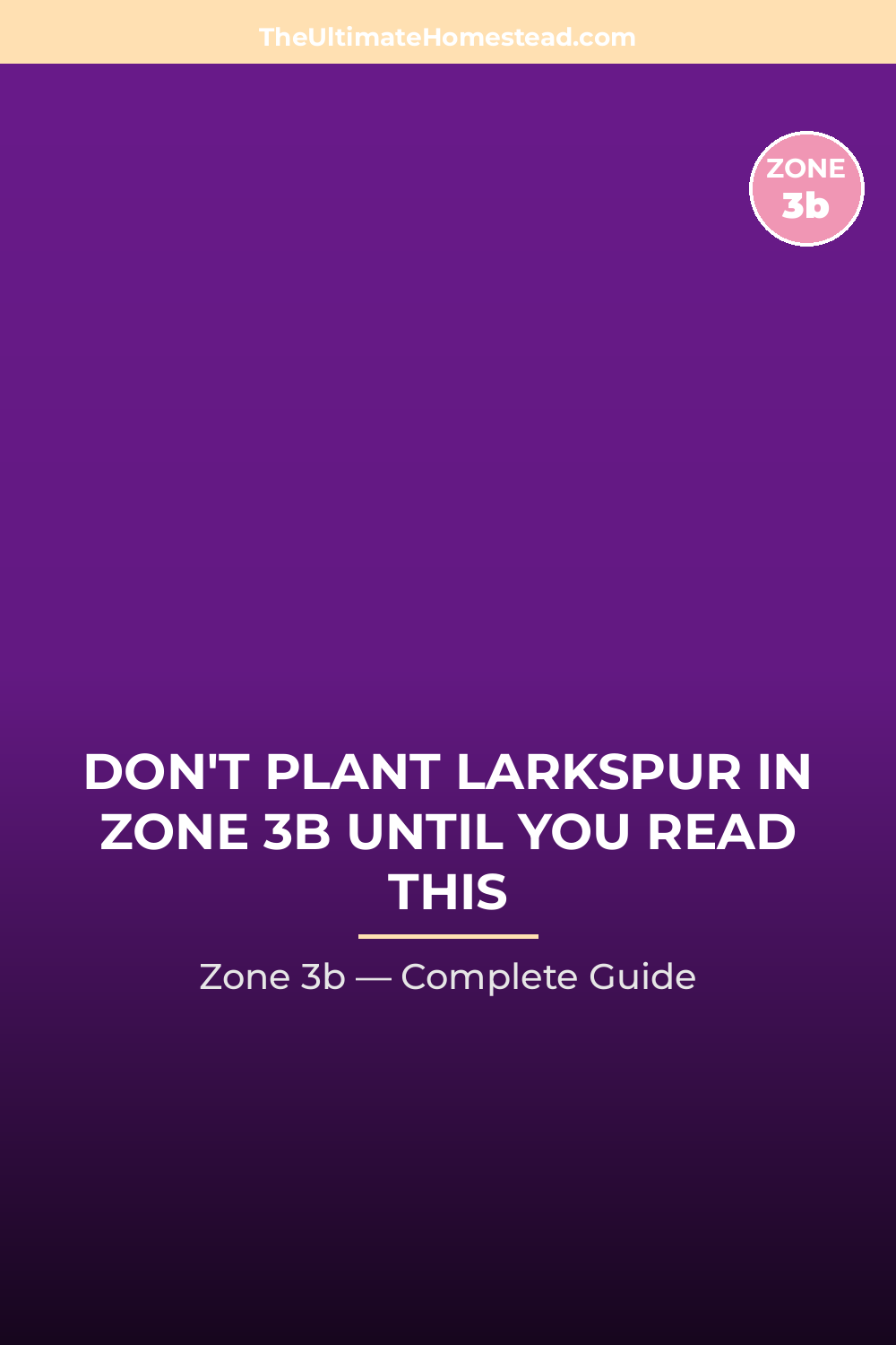 When to Plant Larkspur in Zone 3b