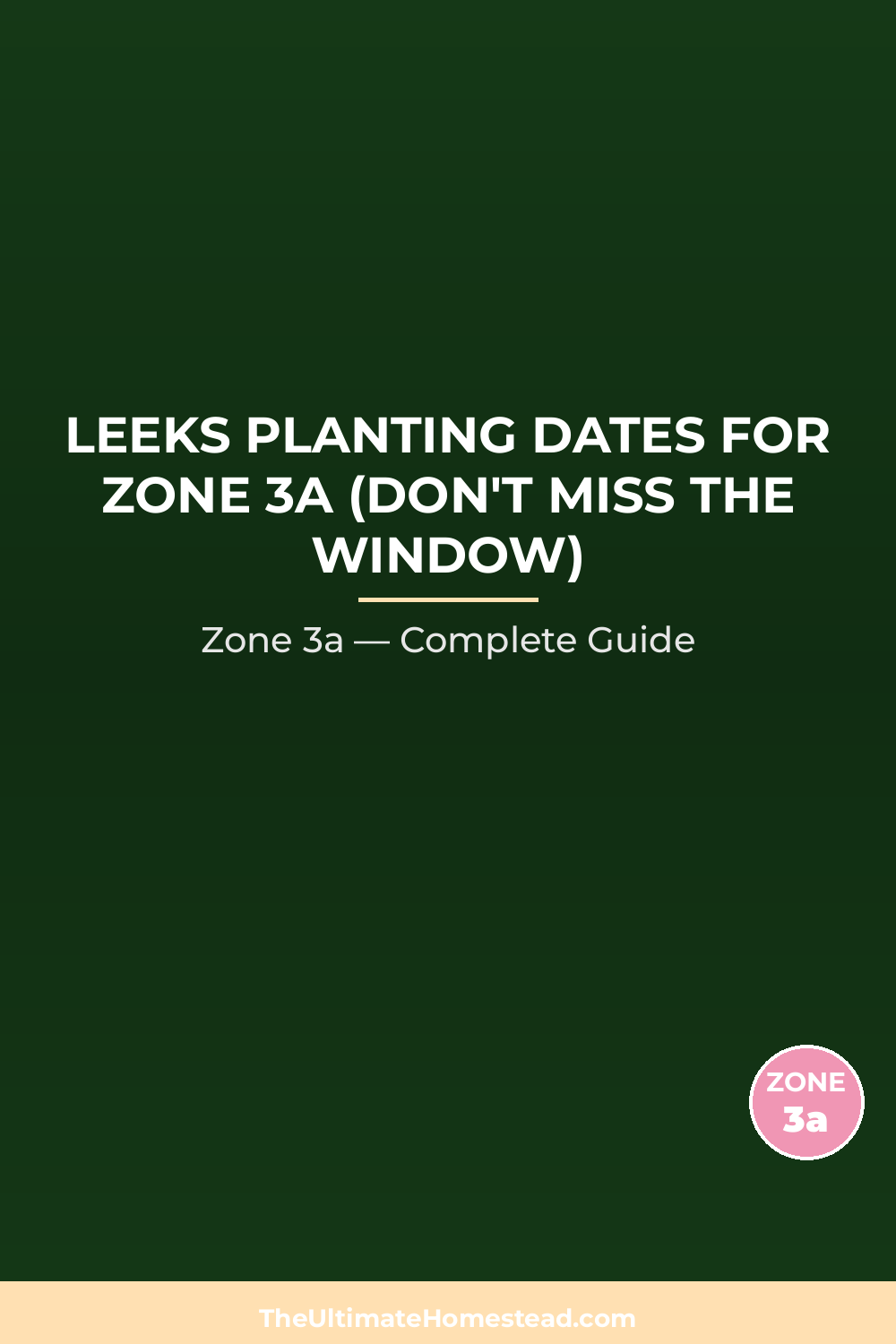 When to Plant Leeks in Zone 3a