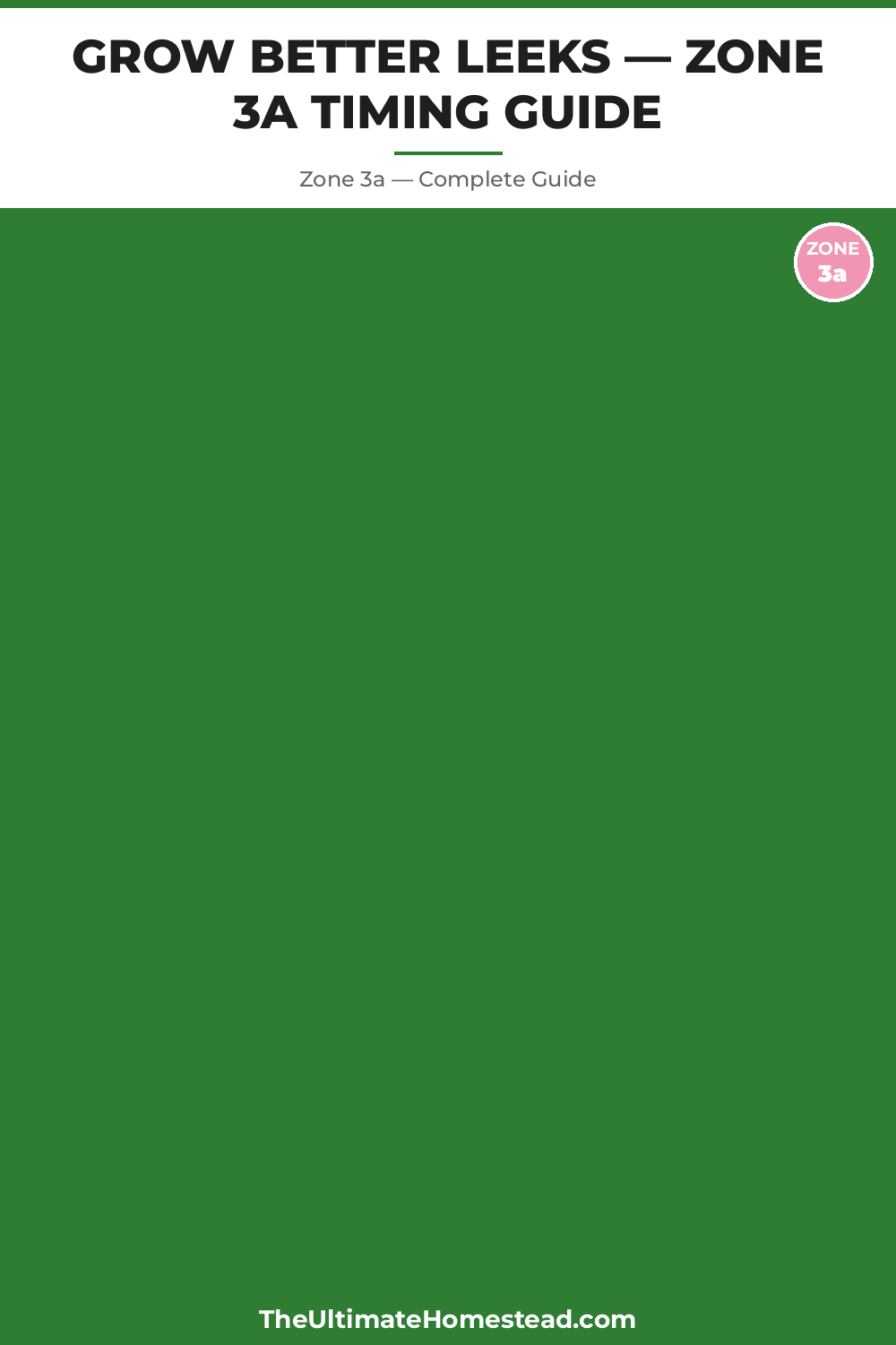 When to Plant Leeks in Zone 3a