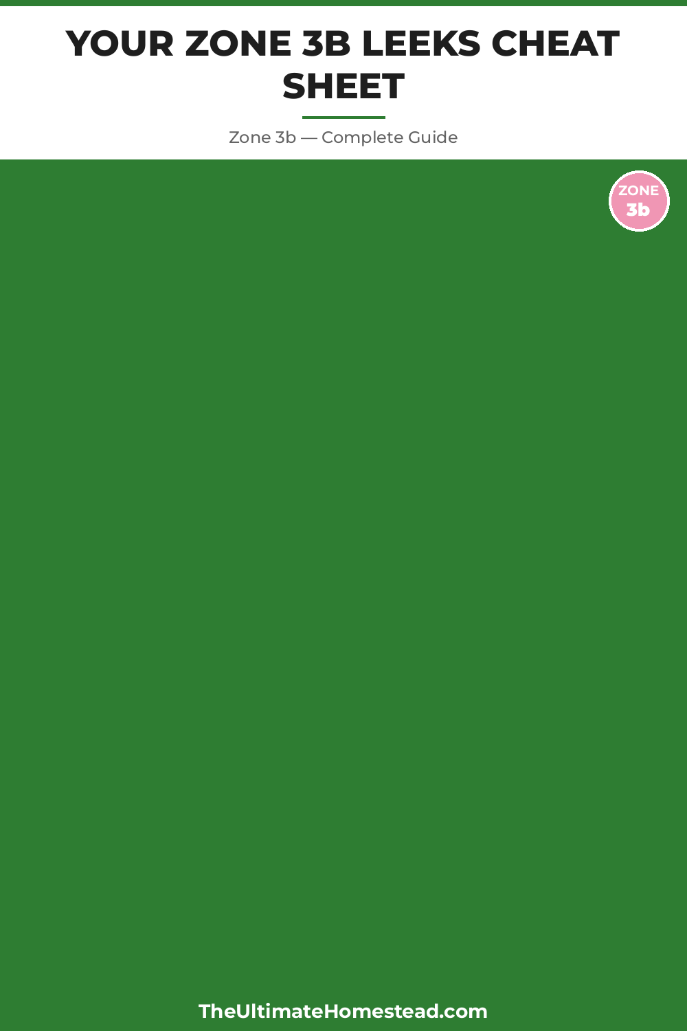 When to Plant Leeks in Zone 3b