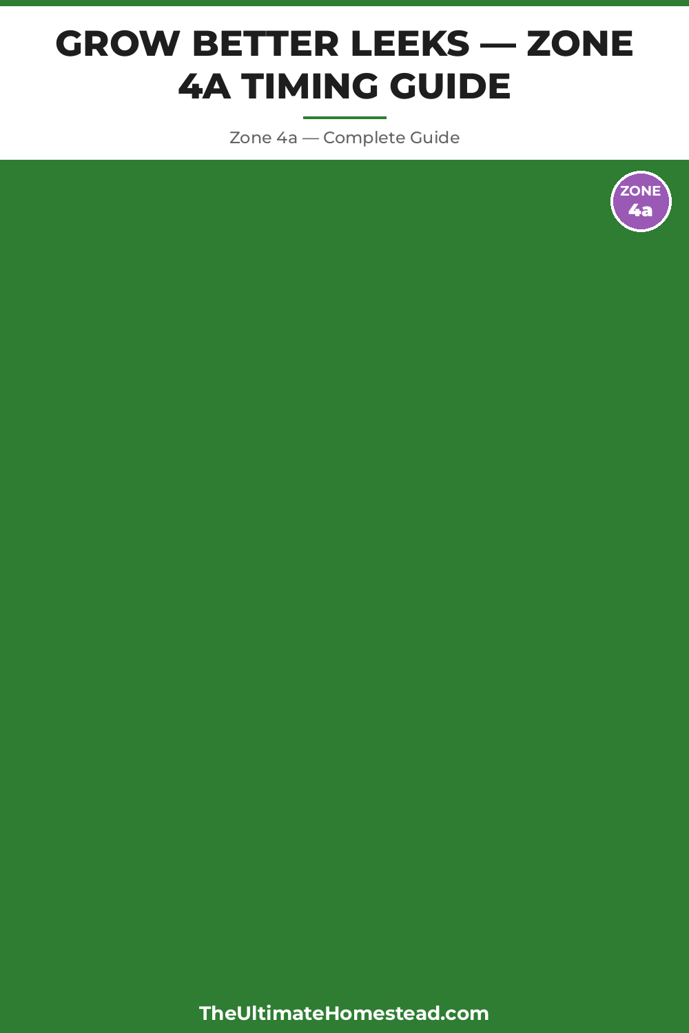 When to Plant Leeks in Zone 4a