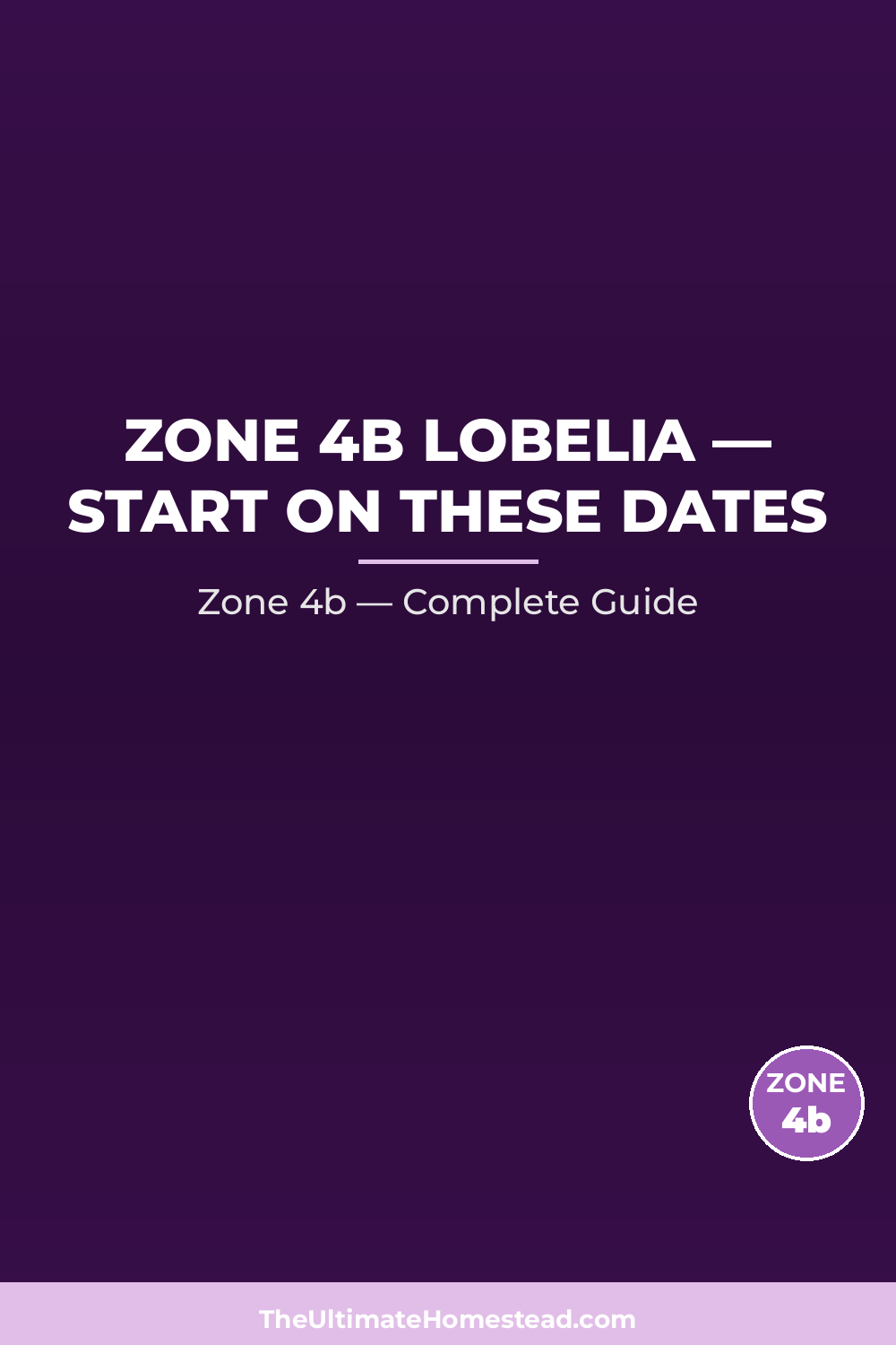 When to Plant Lobelia in Zone 4b