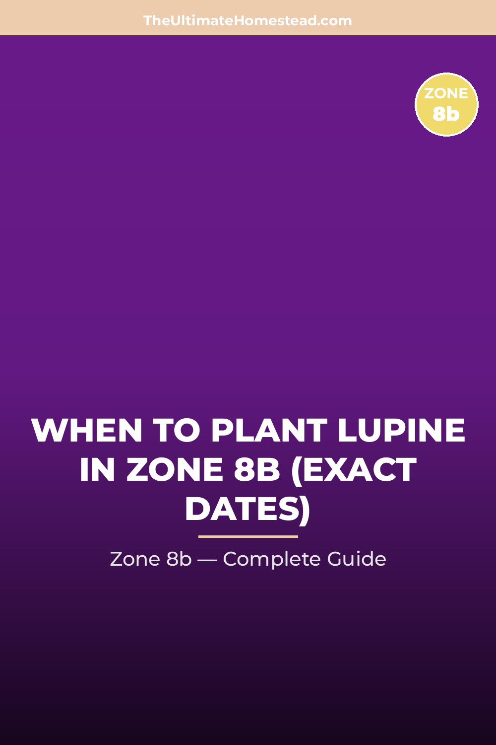 When to Plant Lupine in Zone 8b
