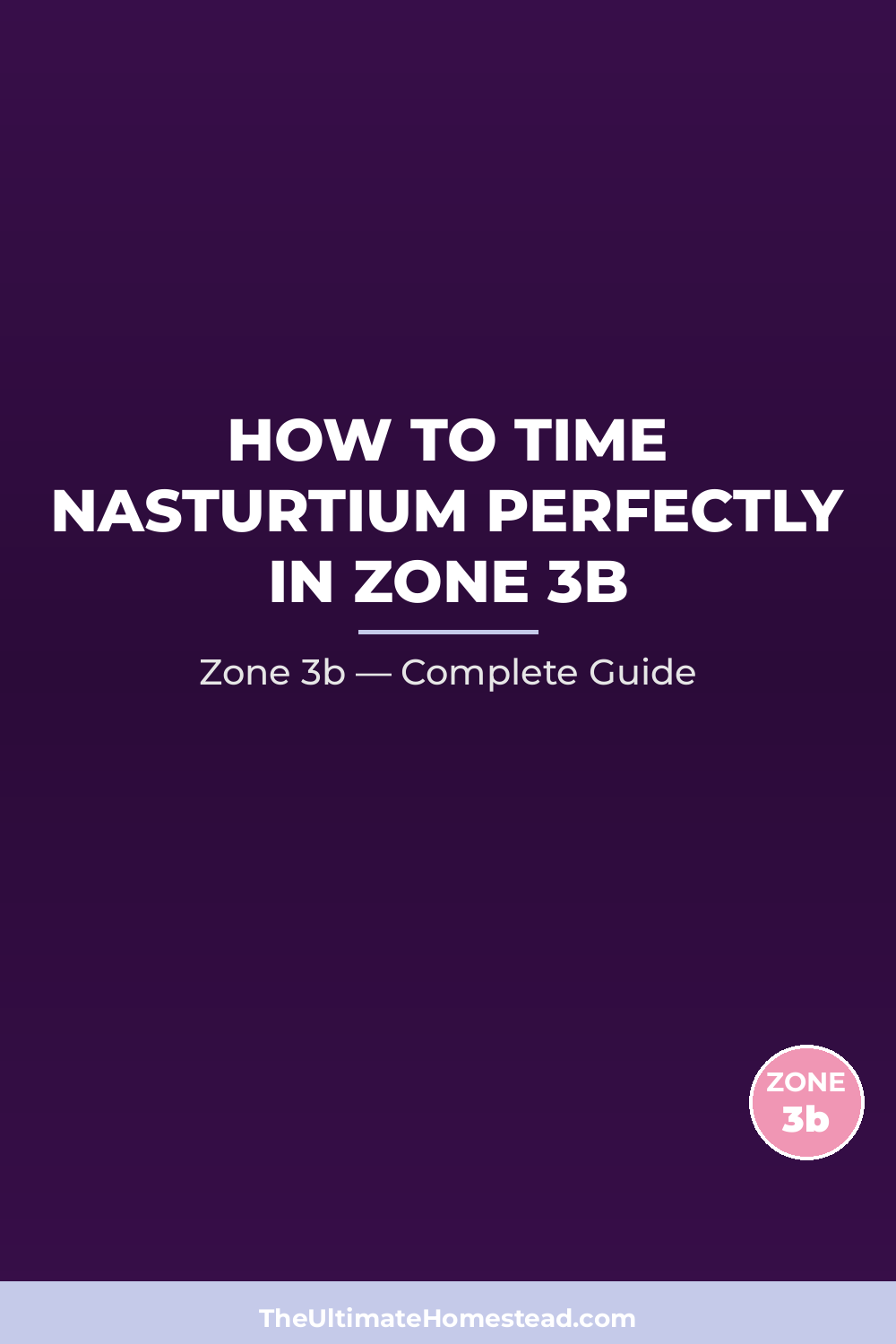 When to Plant Nasturtium in Zone 3b