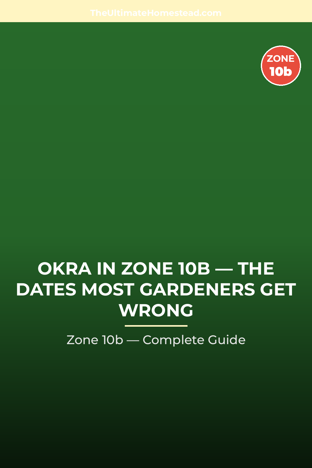 When to Plant Okra in Zone 10b