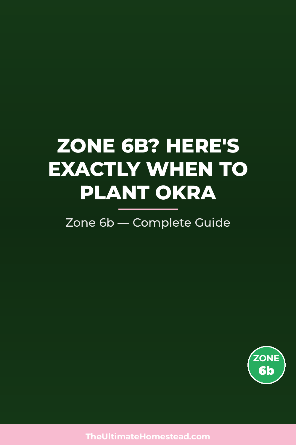 When to Plant Okra in Zone 6b