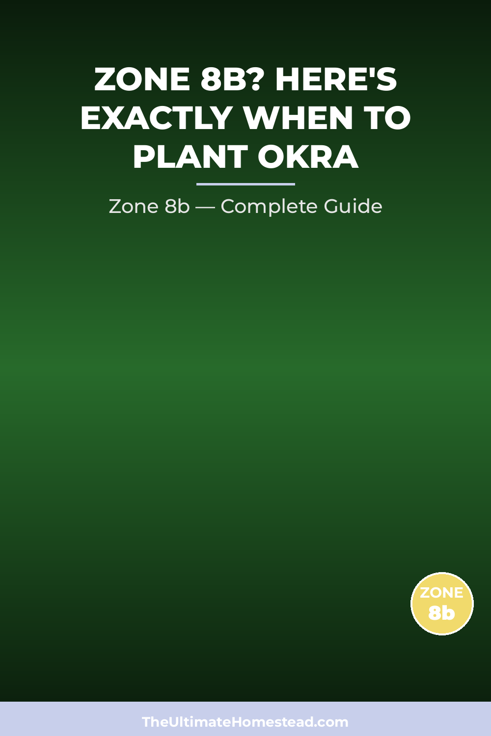When to Plant Okra in Zone 8b