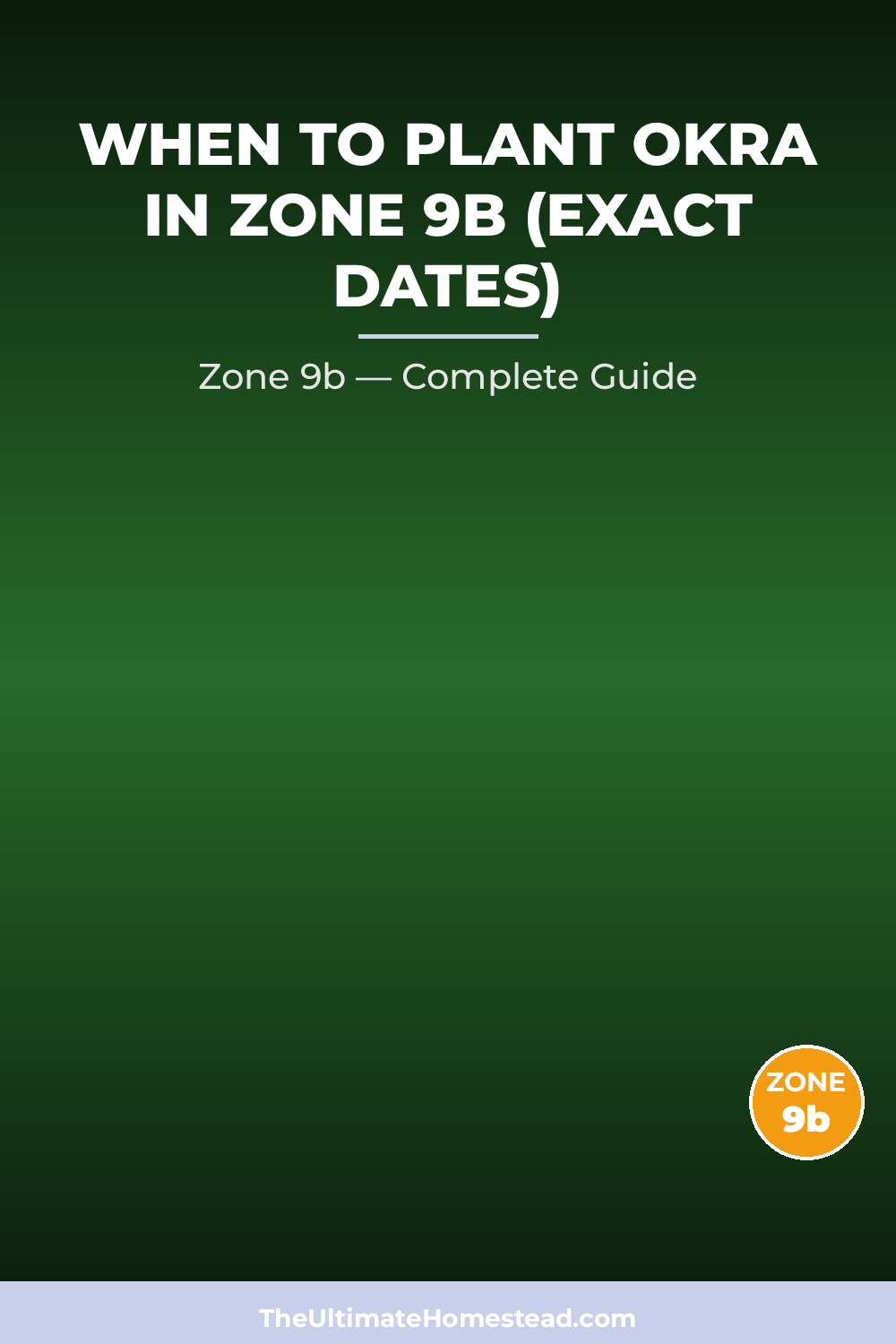 When to Plant Okra in Zone 9b