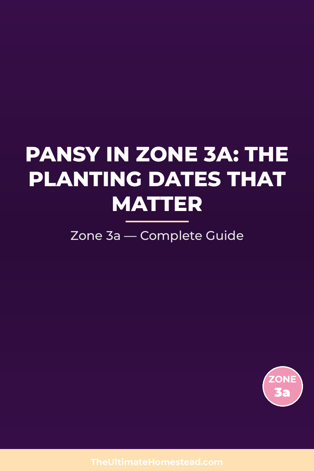 When to Plant Pansy in Zone 3a