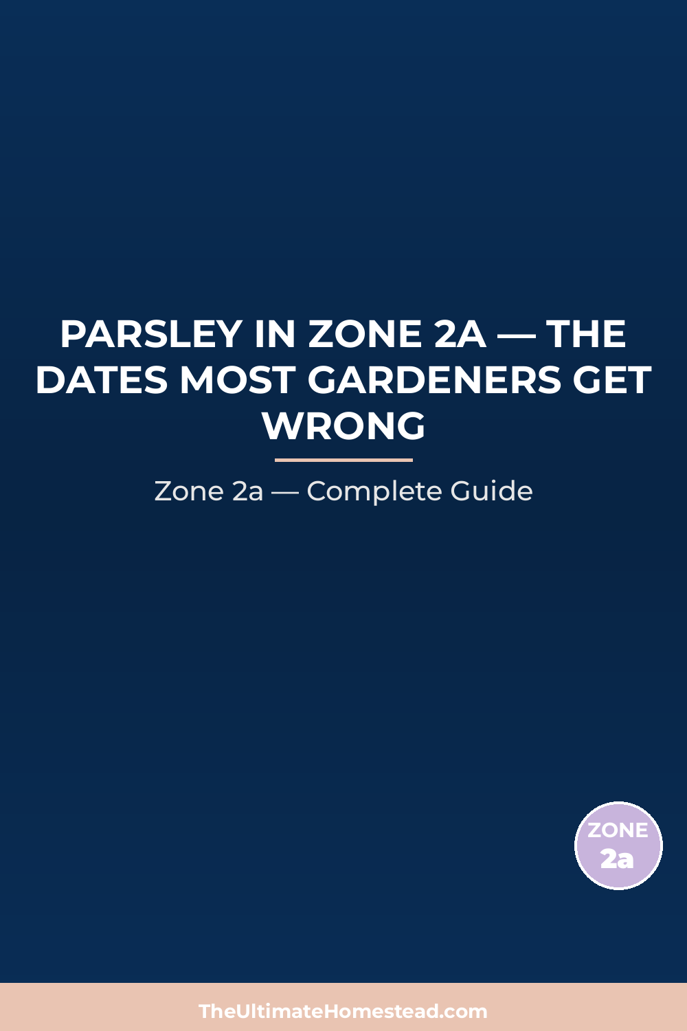 When to Plant Parsley in Zone 2a