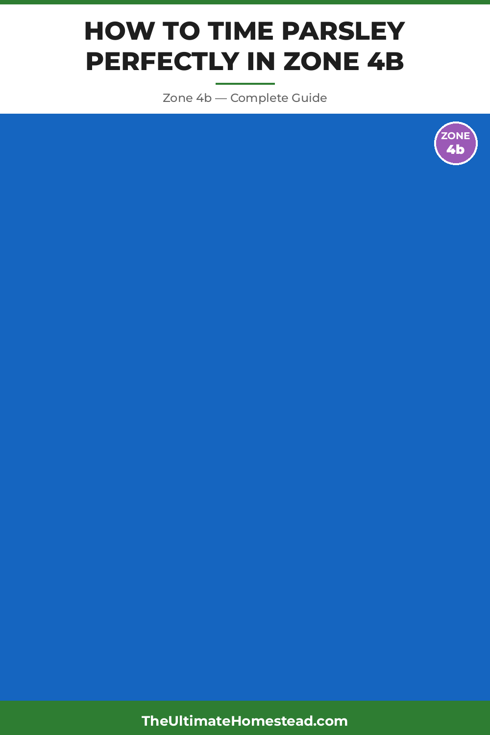 When to Plant Parsley in Zone 4b