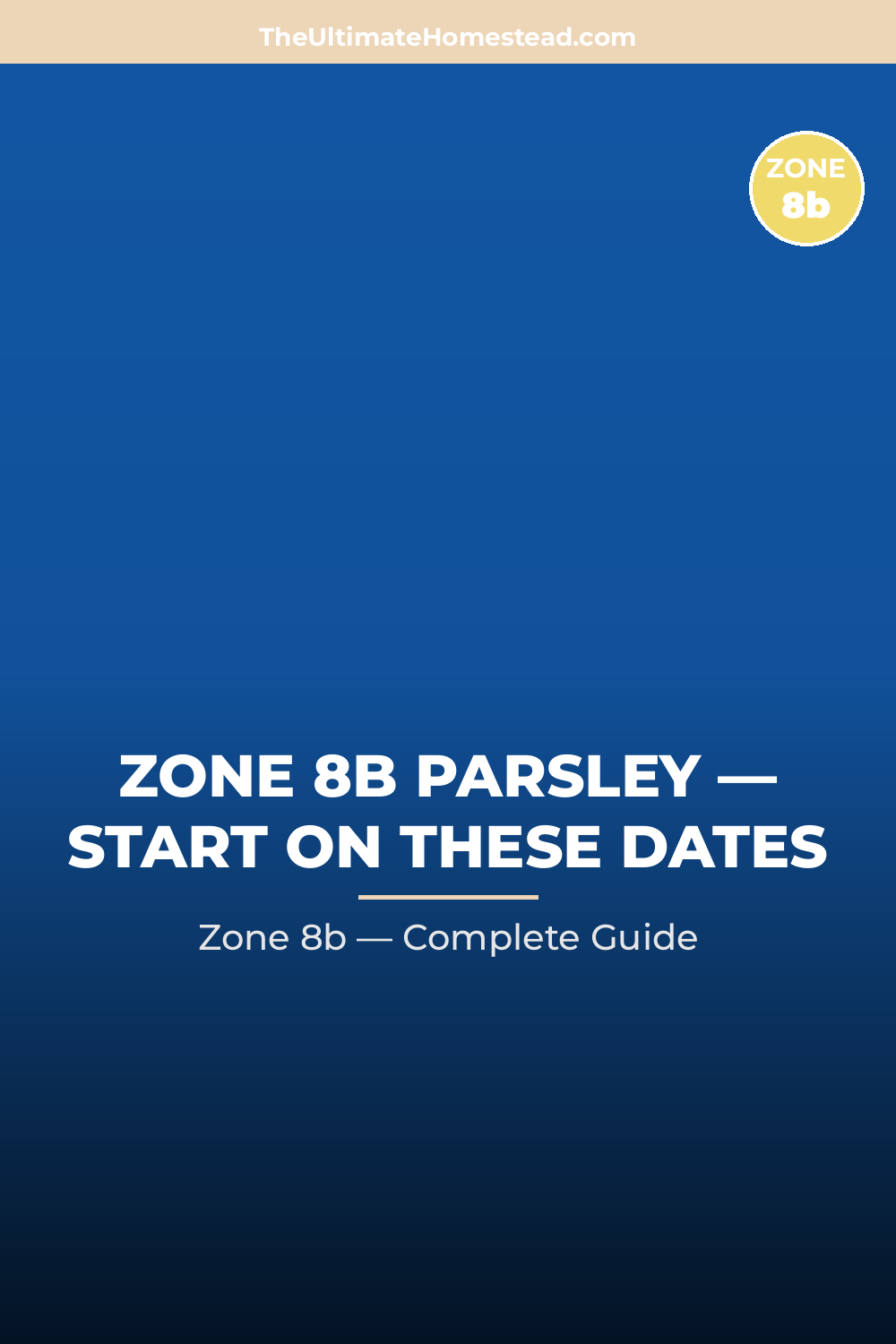 When to Plant Parsley in Zone 8b
