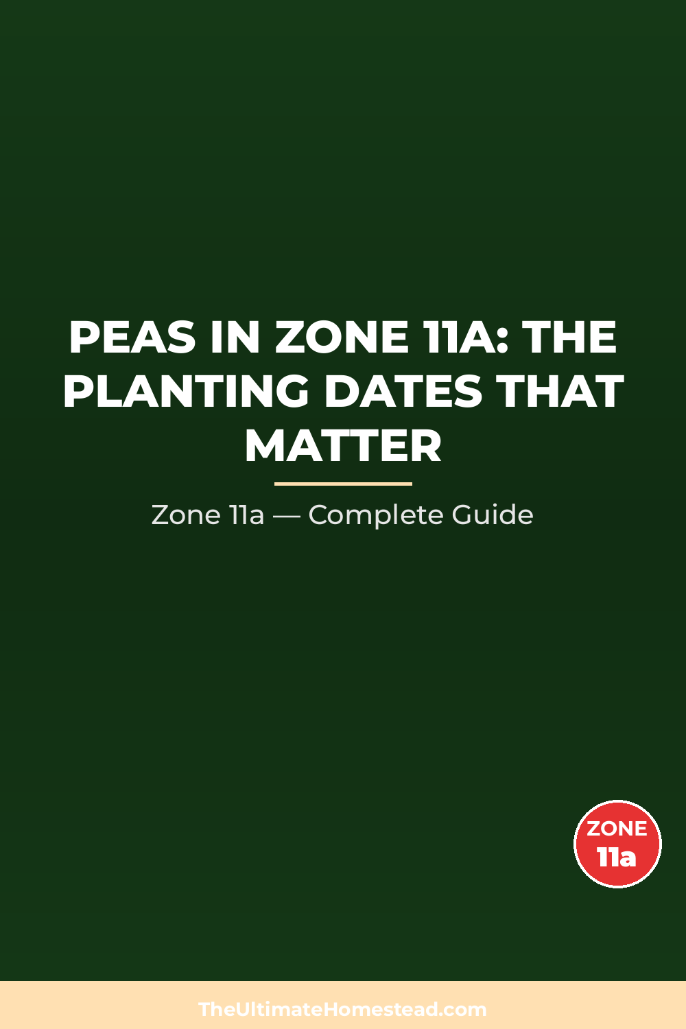 When to Plant Peas in Zone 11a