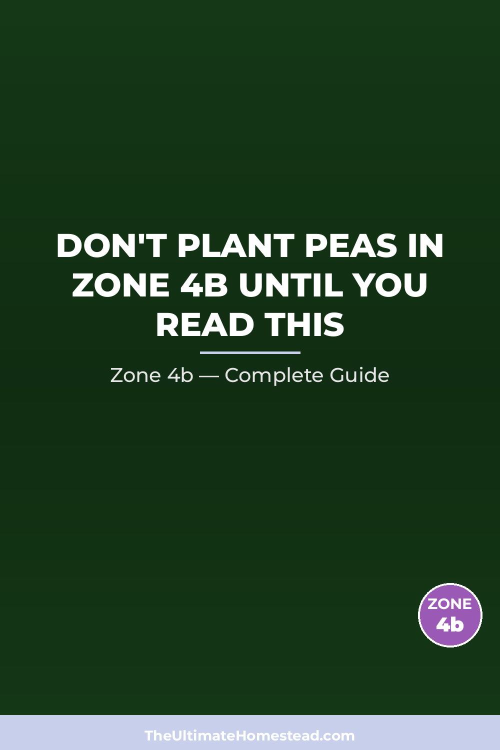 When to Plant Peas in Zone 4b