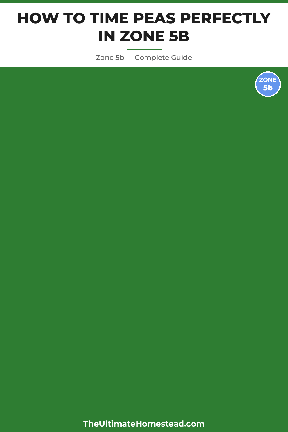 When to Plant Peas in Zone 5b