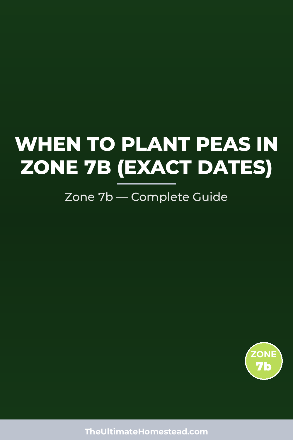 When to Plant Peas in Zone 7b