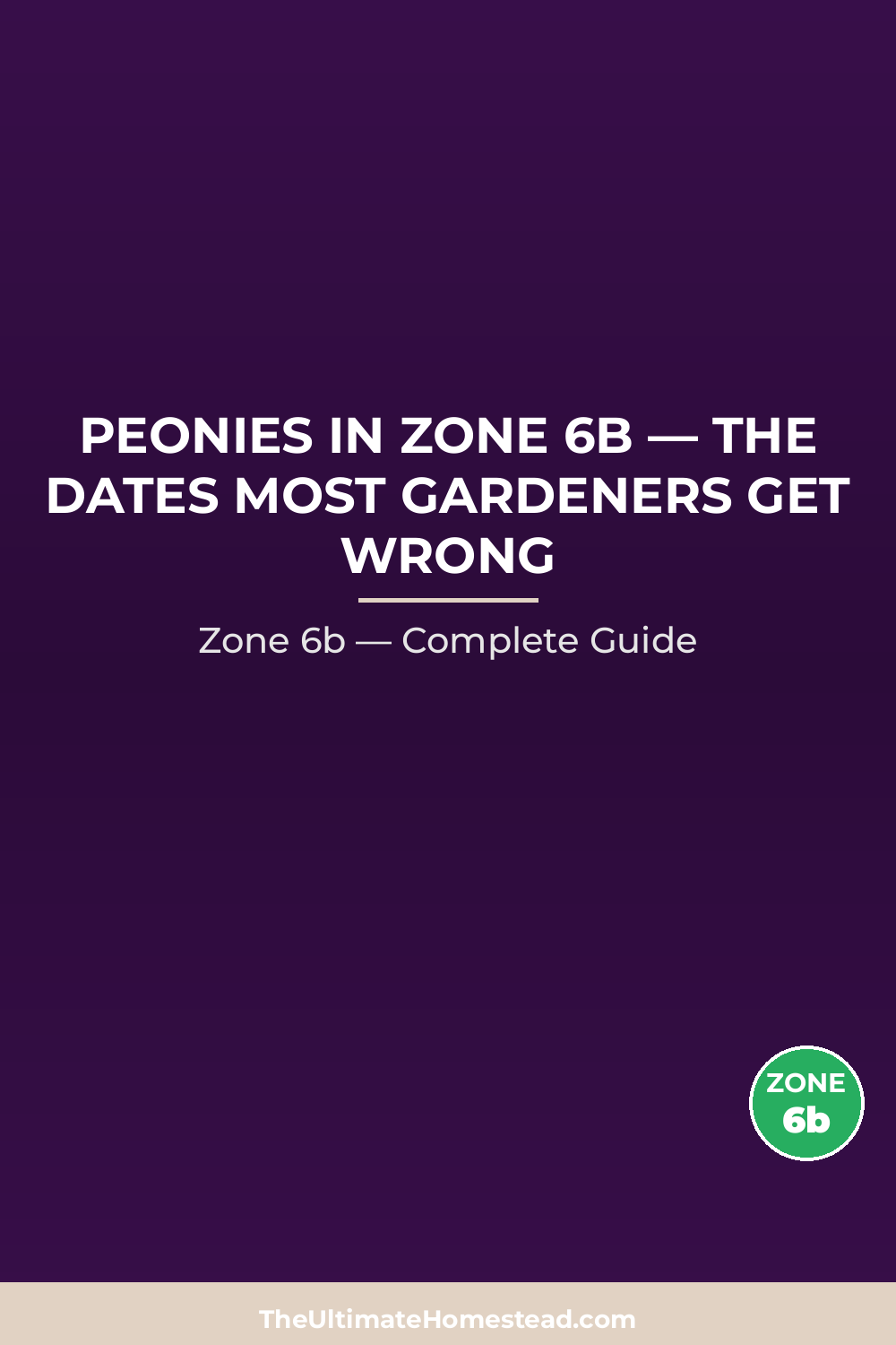 When to Plant Peonies in Zone 6b
